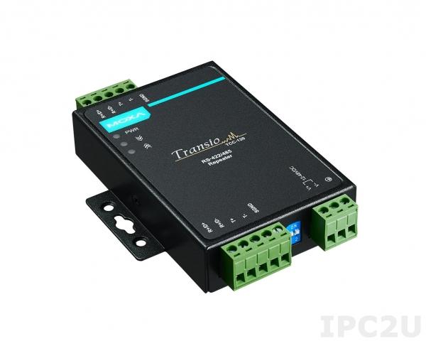 TCC-120I Конвертер/повторитель интерфейсов RS-422/485 с изоляцией 2 кВ и комплектом для монтажа на DIN-рейку