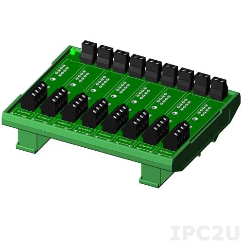 SCMPB07-1 Плата клеммников для установки 8 модулей серии SCM5B, без цепей компенсатора холодного спая, компактное исполнение