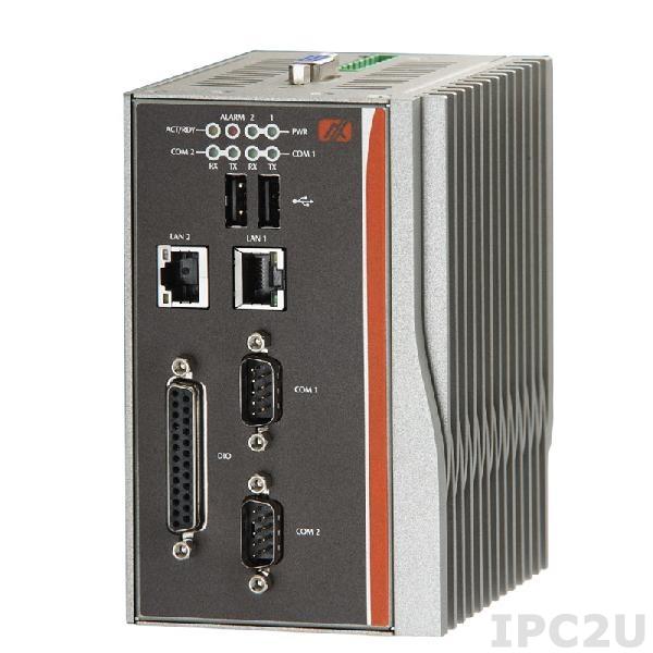 rBOX100-FL1.33G-RC-DC Встраиваемый компьютер для монтажа на DIN-рейку с Intel Atom Z520PT 1.33ГГц, до 2ГБ DDR2 1xSO-DIMM , VGA, 2xCOM, 2xLAN, 2xUSB 2.0, 1xDIO(8-вх/8-вых), 1xCF, 1xSD(опция), 12...48В DC