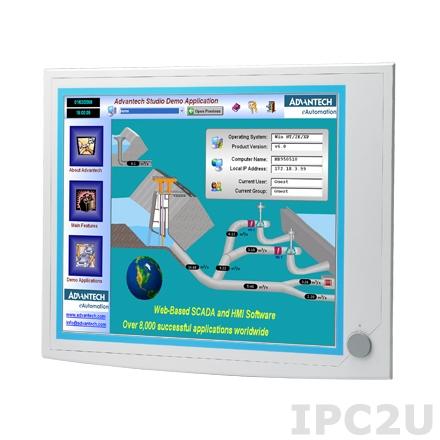 IPPC-6192A-R2AE Панельная рабочая станция с 19&quot; TFT LCD LED, резистивный сенсорный экран, поддержка Intel Core i7/i5/i3 Haswell, 4x240-pin DDR3-1066/1333, 2x2.5&quot; SATA HDD, 2xLAN, 3xCOM, 5xUSB, VGA, 2xPCI, питание 100-240В AC 350Вт