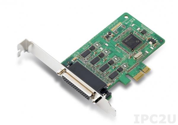 CP-114EL-DB25M 4-портовая низкопрофильная плата RS-232/422/485 для шины PCI Express, с кабелем DB25M