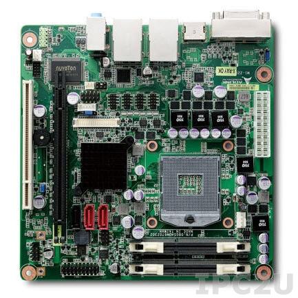 MI-220 Процессорная плата Mini-ITX Intel Core i7/i5/i3, чипсет Intel QM67, до 8ГБ DDR3 1066/1333 SODIMM, VGA/DVI/LVDS/HDMI, 2xГб LAN, 3xRS-232, 3xRS-232/422/485, 6xUSB 2.0, 1xPCI, 1xPCIe x16, 1xPCIe Mini, Audio in/out/mic