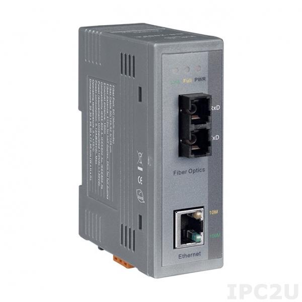 NS-200FC Промышленный медиаконвертер Ethernet 10/100BaseTX в 100BaseFX (многомодовое оптоволокно, разъем SC, до 2 км), в пластиковом корпусе, 0...+70С