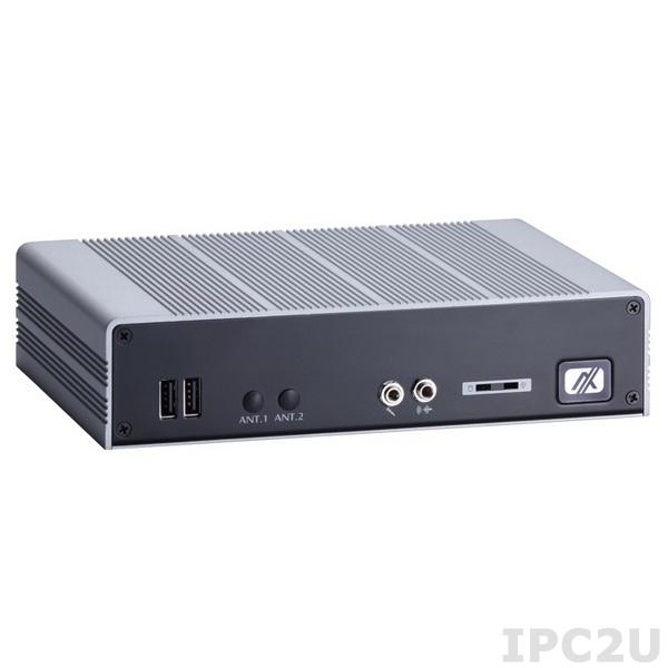 eBOX626-841-FL Встраиваемый компьютер с Intel Atom E3826 1.46ГГц, DDR3L, HDMI, VGA, 2xGbE LAN, 3xCOM, 4xUSB, отсек 2.5 SATA HDD, mSATA, слот SIM, 2x miniPCIe