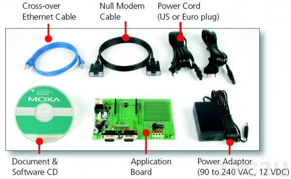 NE-4120-ST Комплект разработчика для тестирования и программирования модулей серий NE-4120, NE-4120S, NE-4120A (без NE модуля), блок питания 12 В, документация на CD диске, кабель модемный 2xDB9 F, кабель Ethernet 2xRJ-45
