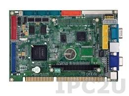 VDX-6324RD-FD-512 Процессорная плата ISA Vortex86DX 800МГц, 512Мб DRAM, 4xCOM, 4xUSB, VGA, LCD, LAN, GPIO, CompactFlash, FDD