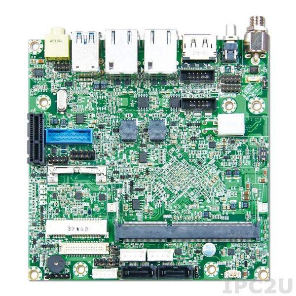 NANO-6060-E3815 Процессорная плата Nano-ITX Intel Atom E3815 1.46ГГц, до 4ГБ DDR3L SDRAM, с DisplayPort/VGA/LVDS, Gb LAN, 1хRS-232/422/485, 4xUSB 3.0, 2xSATAII, слоты 1xPCIe x1, Mini-PCIe, 12В DC