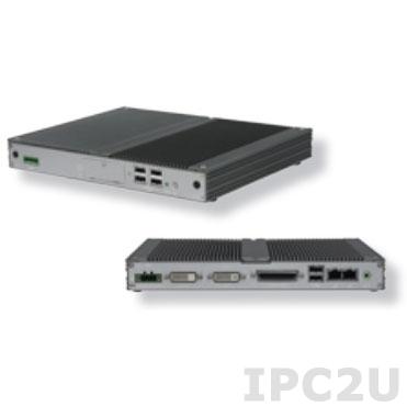 Rigid-314 Защищенный безвентиляторный встраиваемый компьютер с Intel Atom D2550 1.86ГГц, 2Гб DDR3, DVI-I/DVI-D, 2xGbE LAN, 4xCOM, 6xUSB, DIO, CFast слот, отсек для 2.5&quot; HDD, Mini-PCIe, 10-32В DC, -40..70C, адаптер питания 65Вт