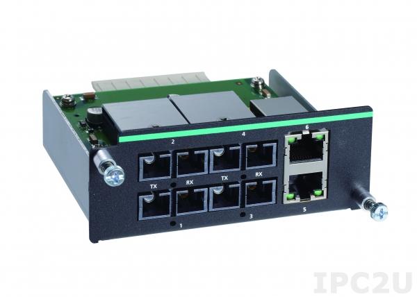 IM-6700A-4SSC2TX Модуль расширения: 4 порта 100BaseFX (одномодовое волокно, разъем SC), 2 порта 10/100BaseT(X) разъем RJ45