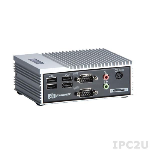 eBOX530-820-FL1.1G-RC-EU Встраиваемый компьютер с Intel Atom Z510 1.1ГГц, VGA, 1xDDR2 SODIMM до 2Гб, 2xCOM, 1xLAN, 4xUSB, Audio, CF, отсек для 1x2.5&quot; SATA HDD, 5В DC