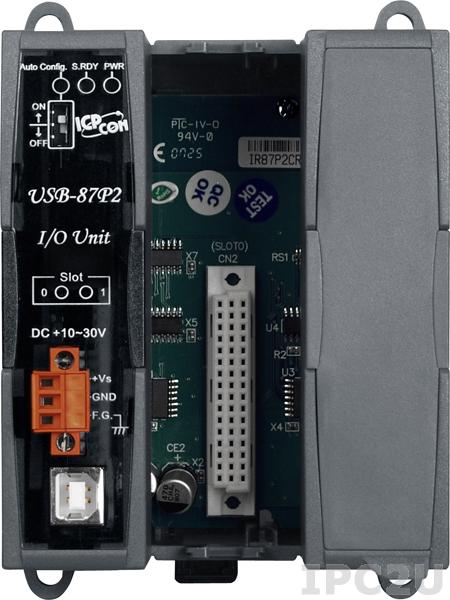 USB-87P2 Корзина расширения для модулей I-87K, 2 слота расширения, интерфейс USB , протокол DCON