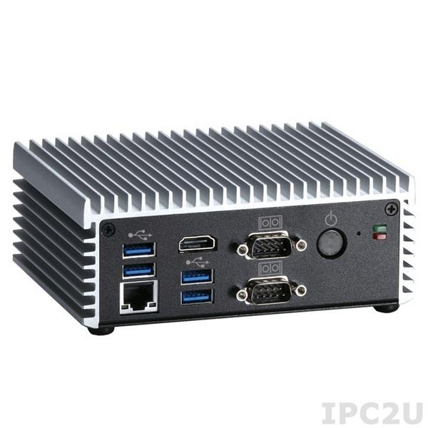 eBOX560-880-FL-2980U-EU Встраиваемый компьютер с Intel Celeron 2980U 1.6ГГц, HDMI, DisplayPort, 2x COM, 2x LAN, 4x USB, отсек для 1x 2.5&quot; SATA HDD, 1x mSATA, 1x Mini-PCIe, АC-DC 60Вт адаптер питания