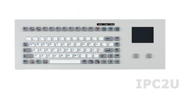 TKG-083b-TOUCH-MODUL-PS/2 Встраиваемая промышленная силиконовая IP65 клавиатура, 83 клавиши, тачпад, PS/2