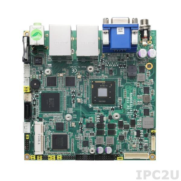 NANO831VGGA-N2600 Процессорная плата Nano-ITX Intel Atom N2600 1.6ГГц + Intel NM10 c DDR3, VGA/LVDS, 2xGigabit LAN, 2xCOM, 6xUSB, CFast, разъем PCI Express Mini, Audio