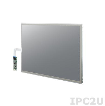 IDK-1115R-40XGC1E 15&quot; LCD 1024 x 768 Open Frame дисплей LED, 400нит, резистивный сенсорный экран (USB), LVDS