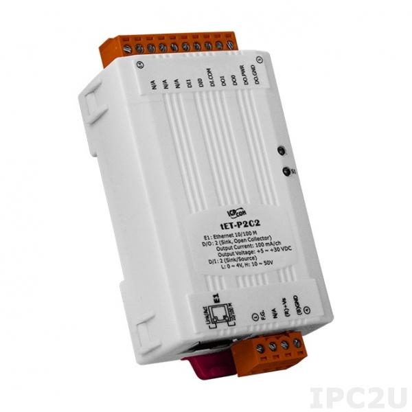 tET-P2C2 Mодуль вывода, 2 DI/2 DO (NPN, Sink), Ethernet 10/100