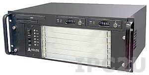 cPCIS-6400XA/N110/SDVD 19&quot; Корпус 4U CompactPCI для плат 6U cPCI, 5 слотовая CTI пассивная объединительная плата 64 бит, RIO, SATA DVD-RW, отсек SATA Swap Rack, источник питания 400Вт ATX