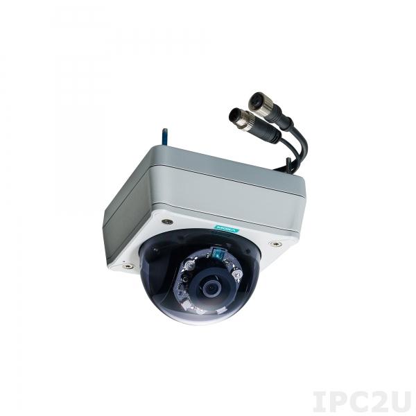 VPort P16-1MP-M12-IR-CAM80-CT Защищенная HD IP-камера с питанием PoE, EN 50155, разъемы М12, ИК подсветка, микрофон, фокусное расстояние объектива 8 мм, конформное покрытие, -25...+55С