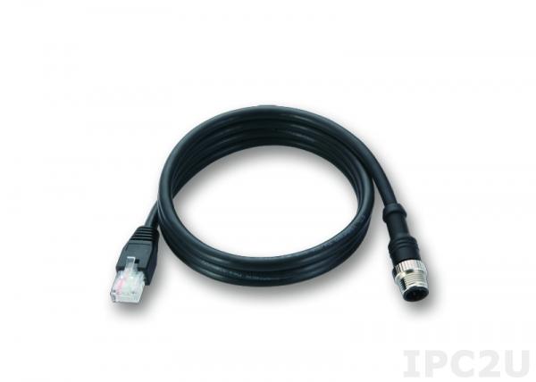 CBL-M12DMM4PM12DMM4P-BK-100-IP Кабель патч-корд Ethernet M12D Male (4-конт.) на M12D Male (4-конт.), длина 1 метр, ПВХ, до 50В