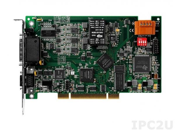 PMDK PCI адаптер с DSP (TI C672x) и FPGA, программируемый, 6 каналов управления двигателем, 32 бит, энкодер 12 МГц, FRnet 128 каналов дискретного ввода и 128 каналов дискретного вывода, RoHS