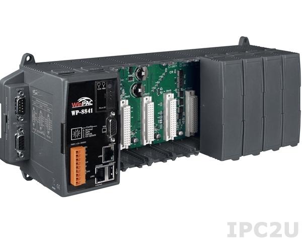 WP-8841-EN PC-совместимый промышленный контроллер PXA270 520МГц, 128Mб SDRAM, 96Mб Flash, 2xRS-232, 1xRS-485, 1xRS-232/485, 2xEthernet, 8 слотов расширения, Win CE 5.0