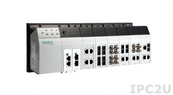 EDS-728-10G Модульный управляемый коммутатор 2 уровня: 6 слотов для 10/100 Ethernet, 2 слота для Combo Gigabit Ethernet, общее количество портов - до 28