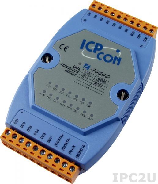 I-7050D Модуль ввода - вывода, 7 канала дискретного ввода / 8 каналов дискретного вывода, с индикацией