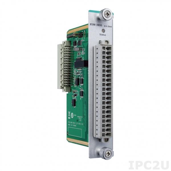 85M-3801-T Модуль ввода-вывода ioPAC 8500/8600, 8 каналов аналогового ввода, 4...20 мА, 40кГц, -40...+75C