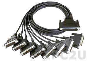 CBL-M78M25x8-100 Разветвительный кабель RS-232/422/485, разъемы DB78 Male в 8xDB25 Male, длина 100см, ПВХ, 15В